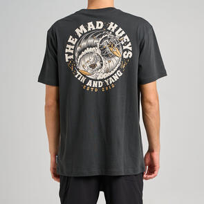 THE MAD HUEYS TIN AND YANG | SS TEE VINTAGE BLACK