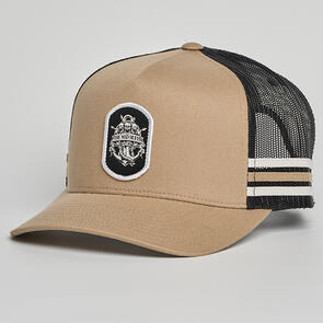 MAD HUEYS TRIPLE ANCHOR | TWILL TRUCKER TAN
