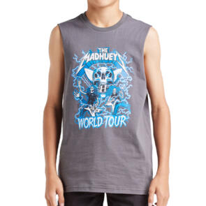 THE MAD HUEYS WORLD TOUR YOUTH MUSCLE CHARCOAL