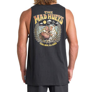 THE MAD HUEYS YEAH NAH NZ TANK BLACK