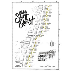 THE QUEST MAPS NSW SURF QUEST SCRATCH MAP