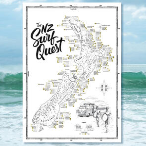 THE QUEST MAPS NZ SURF QUEST SCRATCH MAP