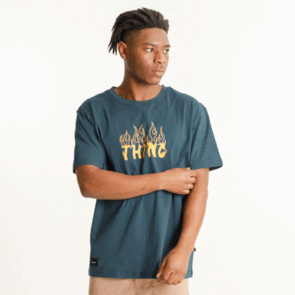 THING THING SS TEE PYRO PRINT - FRENCH NAVY
