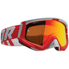 THOR 2022 GOGGLES SNIPER RED GREY INC SPARE LENS