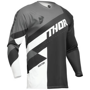 THOR MX 2025 SECTOR JERSEY CHECKER BLACK GREY