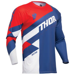 THOR MX 2025 YOUTH SECTOR JERSEY CHECKER NAVY/RED