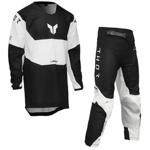 THOR MX 2025 YOUTH LAUNCH JERSEY AND PANTS STORM BLACK