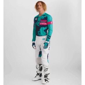THOR MX 2026 LAUNCHMODE JERSEY AND PANTS BLEACH WHITE/AQUA
