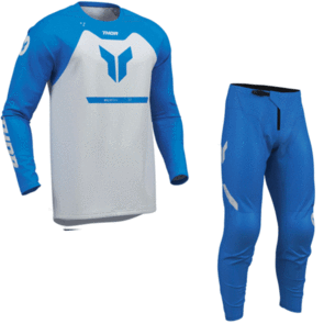 THOR MX 2026 YOUTH RIDEMODE JERSEY AND PANTS MENACE BLUE