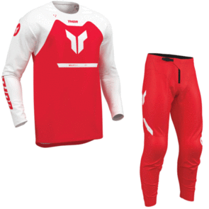 THOR MX 2026 YOUTH RIDEMODE JERSEY AND PANTS MENACE RED