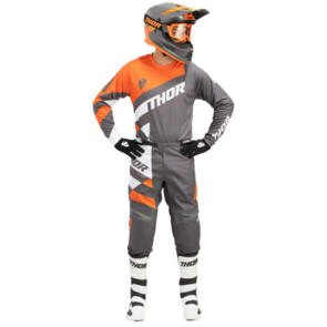 THOR 2024 SECTOR JERSEY + PANTS CHECKER CHARCOAL ORANGE