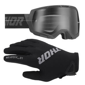 THOR MX 2026 RIDEMODE GLOVES STATIC BLACK + 2025 REGIMENT BLACK/GREY