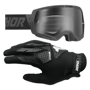 THOR 2026 LAUNCHMODE-XP GLOVES BLACK + 2025 REGIMENT BLACK/GREY