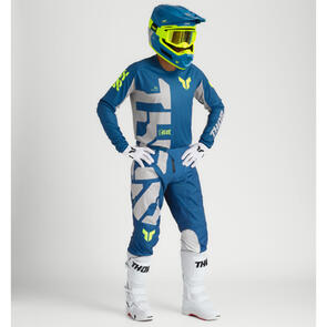 THOR MX 2025 LAUNCH JERSEY AND PANTS FORGE BLUE