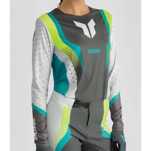 THOR MX 2026 WOMENS SPORTMODE JERSEY VELOCITY GREY/AQUA