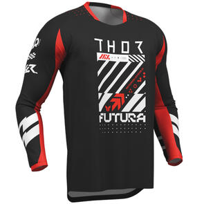 THOR MX 2026 YOUTH LAUNCHMODE JERSEY FUTURA BLACK/RED