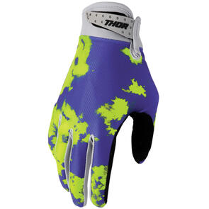 THOR MX 2026 YOUTH LAUNCHMODE GLOVES BLEACH GRAY/ACID