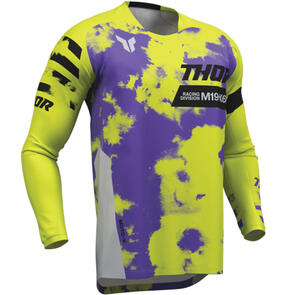 THOR MX 2026 YOUTH LAUNCHMODE JERSEY BLEACH GRAY/ACID