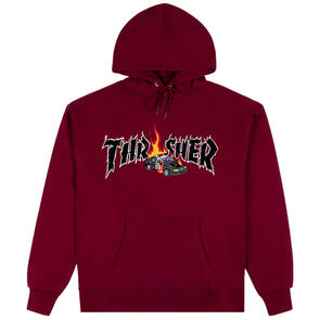 THRASHER COP CAR NECKFACE HOOD MAROON