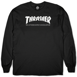 THRASHER SKATE MAG TEE L/S BLACK