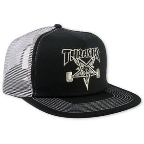 THRASHER SKATEGOAT EMB MESH CAP BLACK GREY