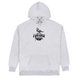THRASHER COVER THE EARTH HOOD ASH GREY