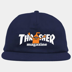 THRASHER X TOY MACHINE SECT SNAPBACK NAVY