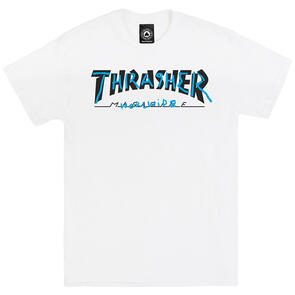 THRASHER TRADEMARK S/S TEE WHITE