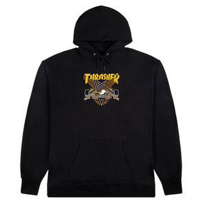 THRASHER X ANTIHERO EAGLEGRAM HOOD BLACK