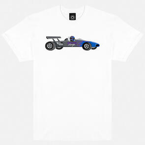 THRASHER RACECAR S/S TEE WHITE