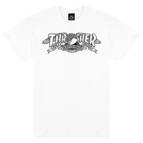 THRASHER X ANTIHERO MAG BANNER TEE WHITE