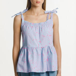 THING THING TIE UP ZIGGY TOP WATER PRINT