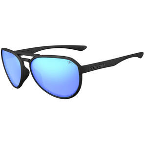 TIFOSI SELCA SUNGLASSES BLACKOUT WITH SKY BLUE MIRROR POLARIZED LENS