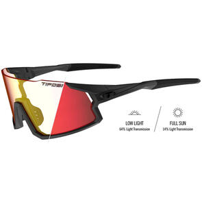 TIFOSI STASH SUNGLASSES MATTE GUNMETAL WITH CLARION RED FOTOTEC LENS