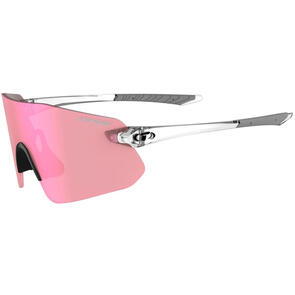 TIFOSI VOGEL SL SUNGLASSES CRYSTAL CLEAR WITH PINK MIRROR LENS