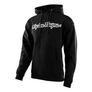 TROY LEE DESIGNS SIGNATURE PULLOVER HOODIE BLACK / WHITE | YOUTH