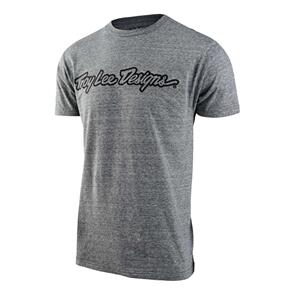 TROY LEE DESIGNS SIGNATURE SHORT SLEEVE TEE VINTAGE SNOW HTR