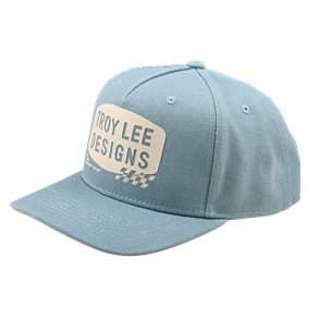TROY LEE DESIGNS CURVED SNAPBACK HAT STAMP SMOKE BLUE