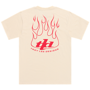 TROY LEE DESIGNS SHORT SLEEVE TEE TORCHED VINTAGE WHITE