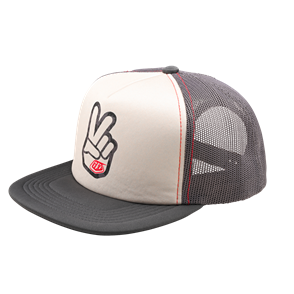 TROY LEE DESIGNS TRUCKER SNAPBACK PEACE OUT VINTAGE WHITE / CARBON
