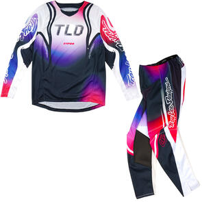 TROY LEE DESIGNS YOUTH GP PRO JERSEY AND PANTS DRIP BLACK / PURPLE