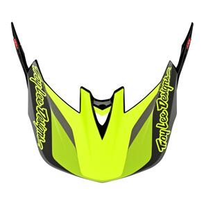 TROY LEE DESIGNS D4 VISOR OMEGA BLACK / YELLOW