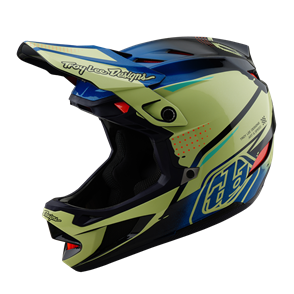 TROY LEE DESIGNS D4 AS COMPOSITE HELMET DRIP GLO YELLOW