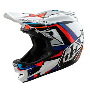 TROY LEE DESIGNS D4 AS COMPOSITE HELMET FRAMES WHITE / SILVER