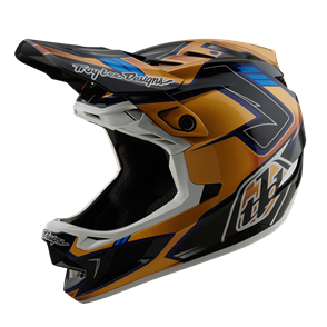 TROY LEE DESIGNS D4 AS COMPOSITE HELMET ROYALTY BLACK / GOLD