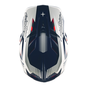 TROY LEE DESIGNS D4 VISOR  QUALIFER BLUE / WHITE