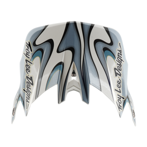 TROY LEE DESIGNS D4 VISOR TORCHED WHITE / SILVER