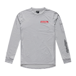 TROY LEE DESIGNS RUCKUS RIDE LONG SLEEVE TEE CUSTOM PAINT MID GRAY