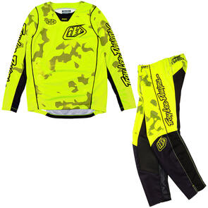 TROY LEE DESIGNS YOUTH GP PRO JERSEY AND PANTS BLOTTED FLO YELLOW