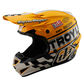 TROY LEE DESIGNS GP PRO HELMET FIFTY-50 WHITE / GOLD